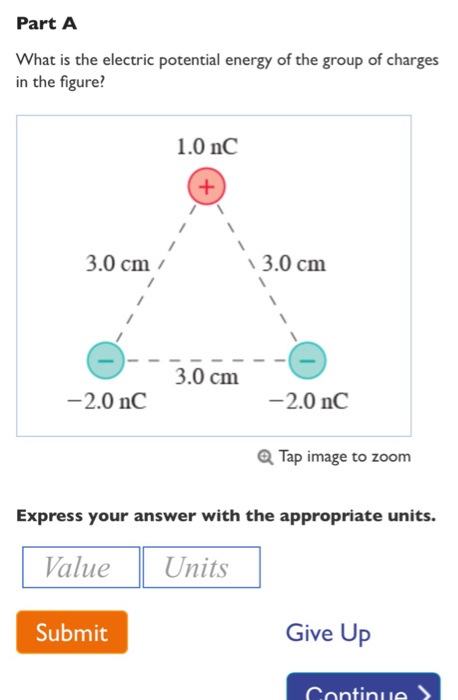 Solved What is the electric potential energy of the group of | Chegg.com