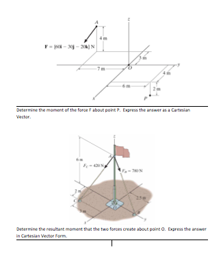 Solved Determine the moment of the force F about point P. | Chegg.com