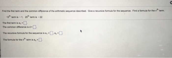 Solved Find the first term and the common difference of the | Chegg.com