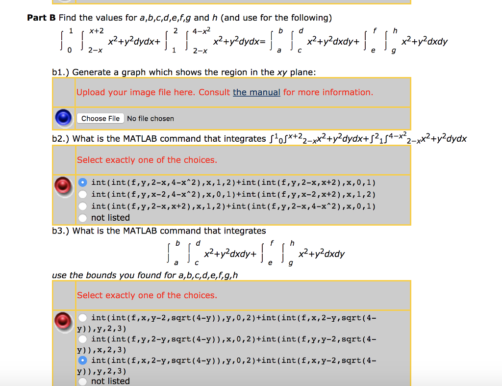 Solved Part B Find The Values For A,b,c,d,e,f,g And H (and | Chegg.com