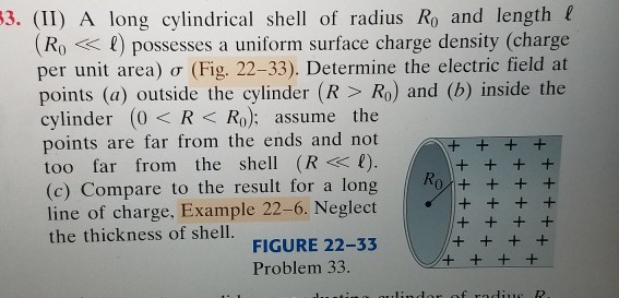 Solved A long cylindrical shell of radius R_0 and length l | Chegg.com
