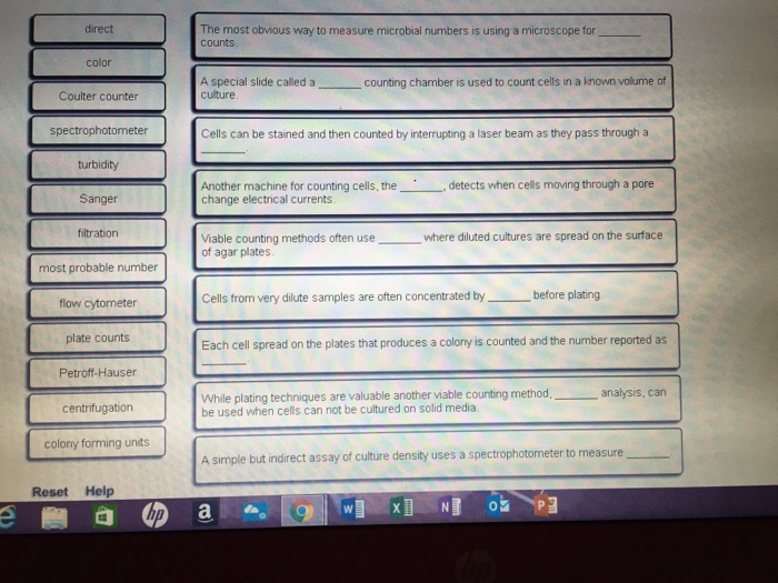 Solved Direct the most obvious way to measure microbal | Chegg.com