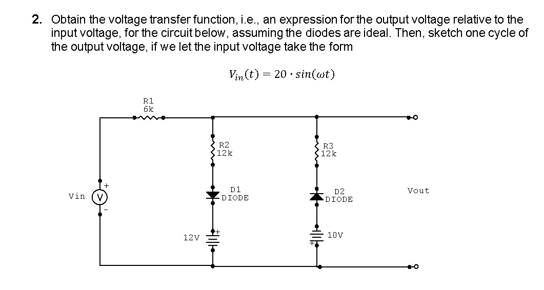 Solved Obtain the voltage transfer function, i.e., an | Chegg.com