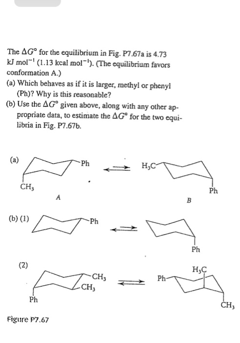 Solved The Delta G degree for the equilibrium in Fig. P7.67a | Chegg.com