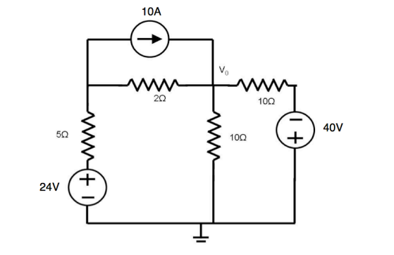 Solved Find the voltage V0 in the circuit of the below | Chegg.com