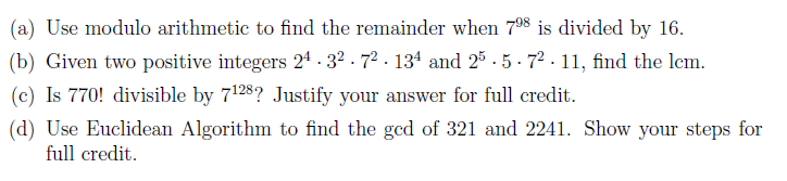 Solved A Use Modulo Arithmetic To Find The Remainder Chegg Solved A Use Modulo Arithmetic To Find The Remainder Chegg