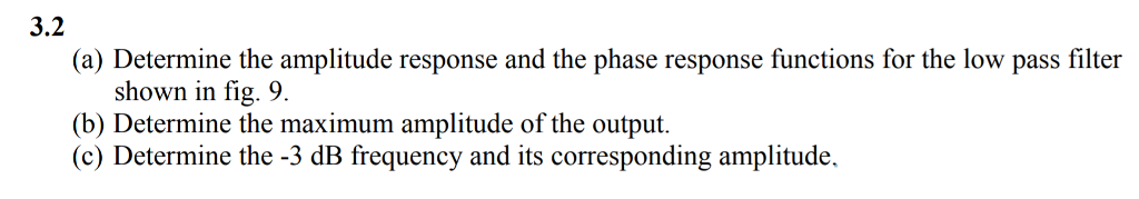 Solved 3.2 (a) Determine the amplitude response and the | Chegg.com