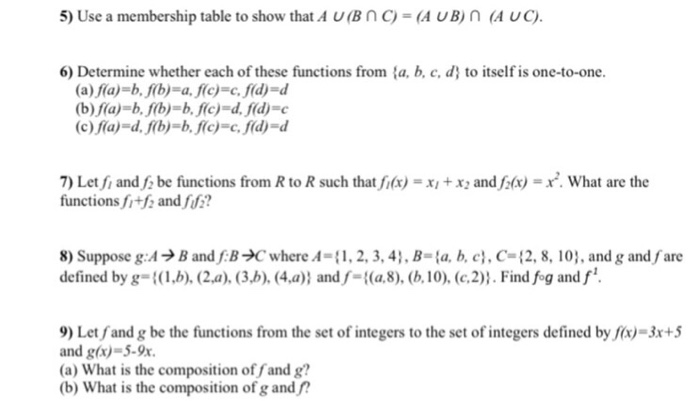 Solved Use a membership table to show that A U (B C) = (A | Chegg.com