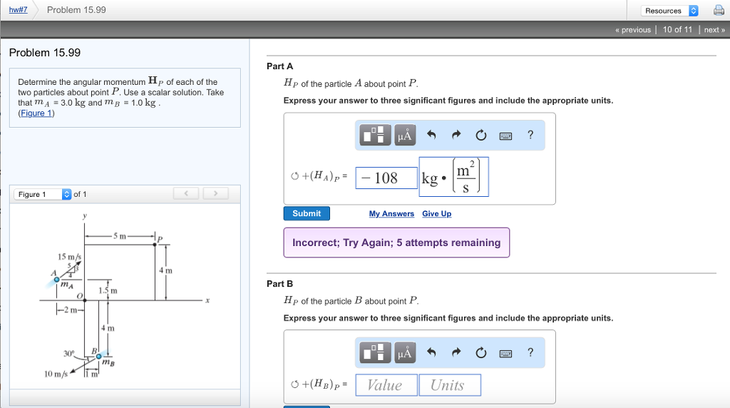 Solved Determine the angular momentum H_P of each of the two | Chegg.com