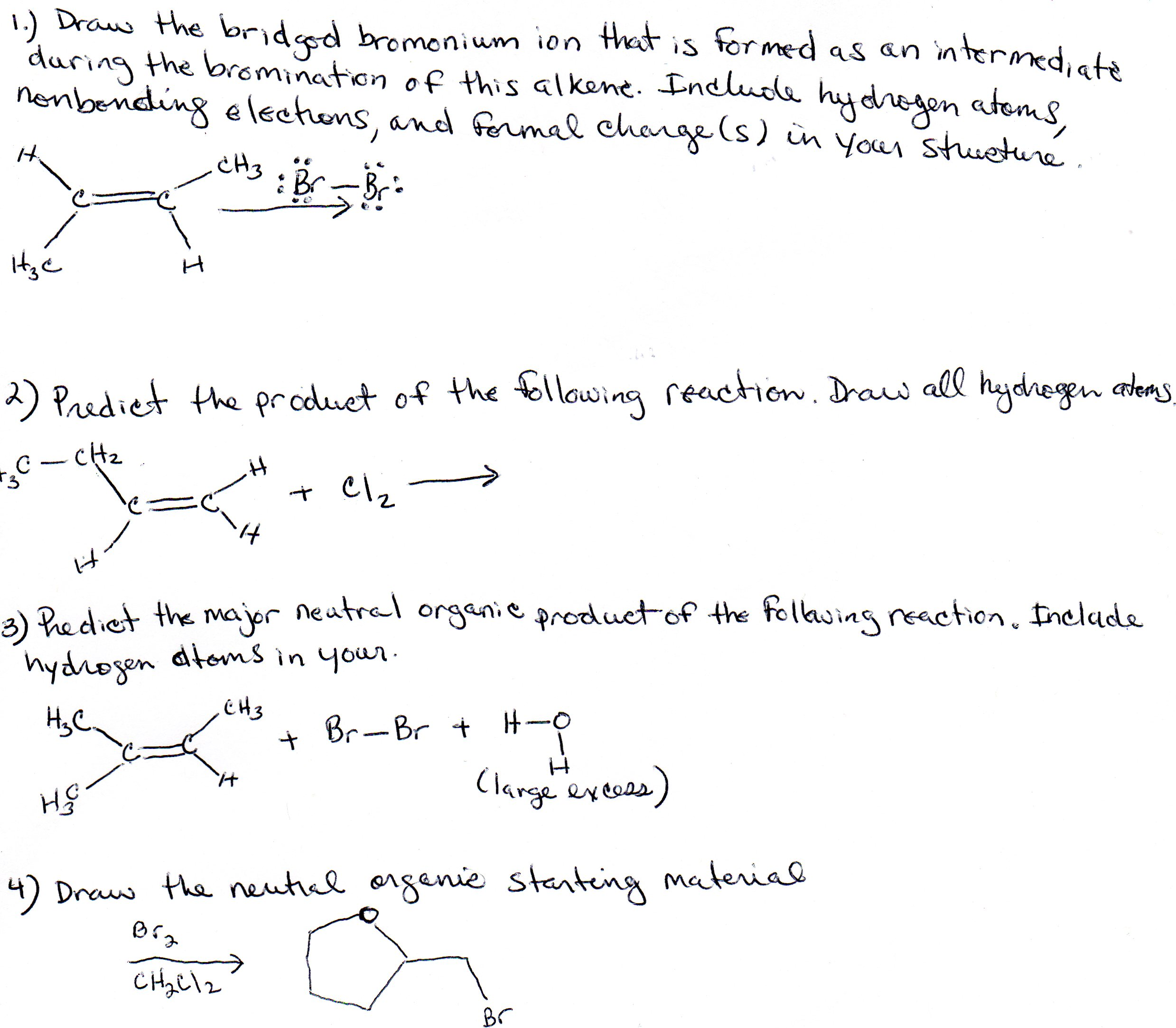 Solved Draw the bridged bromonium ion that is formed as an | Chegg.com