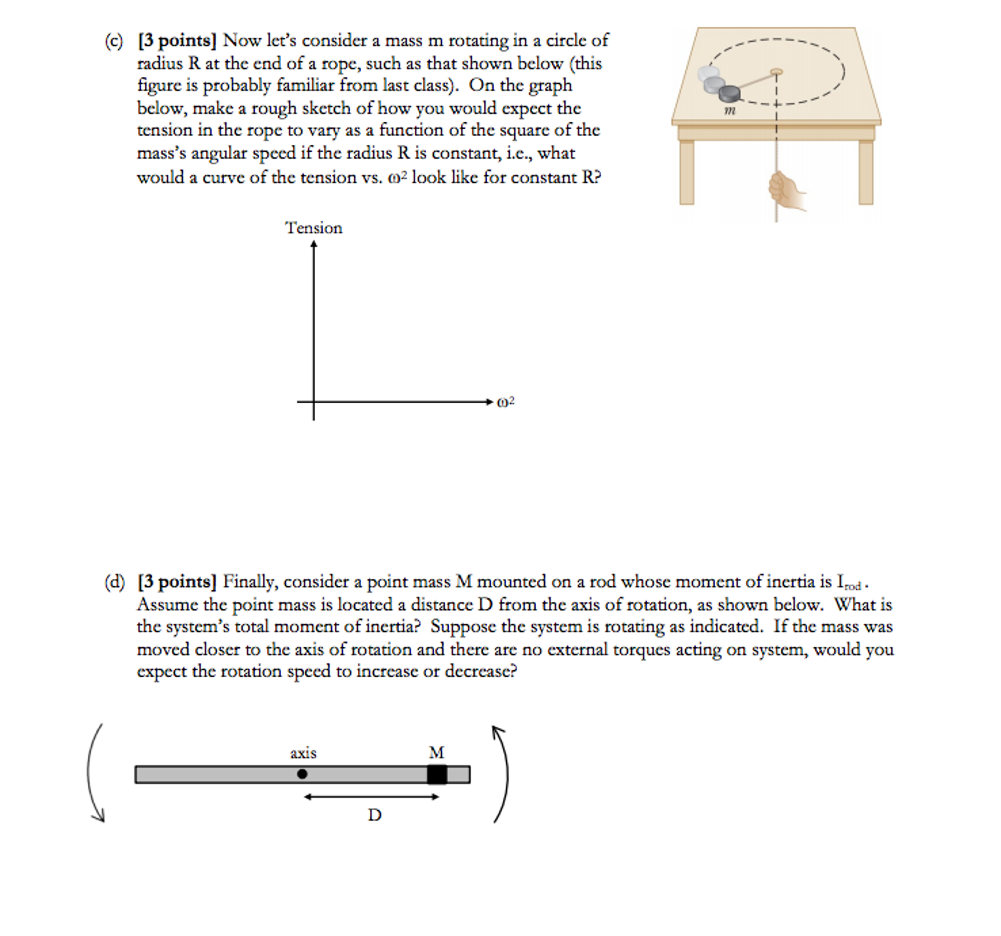 Solved You will explore various aspects of rotational motion | Chegg.com