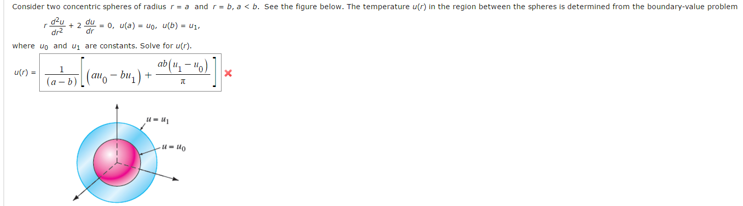 Consider Two Concentric Spheres Of Radius R = A And | Chegg.com