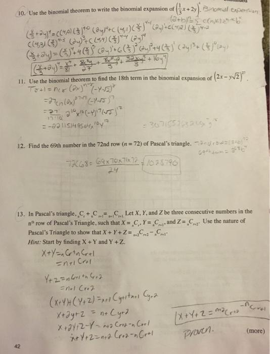 Solved ALGEBRA 2: can someone please check my work and | Chegg.com