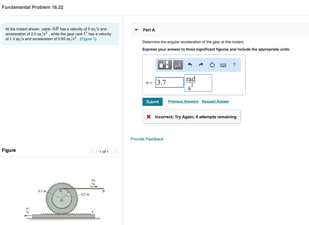 Solved Fundamental Problem 16.22 At the instant shown, cable | Chegg.com