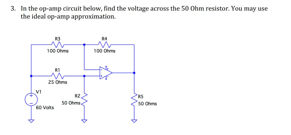 Solved In The Op-amp Circuit Below, Find The Voltage Across 