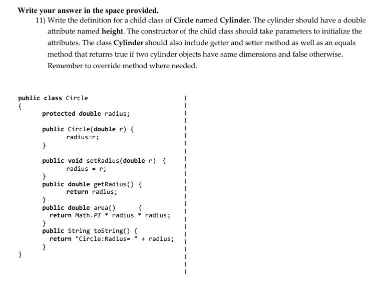Solved Write your answer in the space provided 11) Write the | Chegg.com