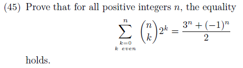 Solved Prove that for all positive integers n, the equality | Chegg.com
