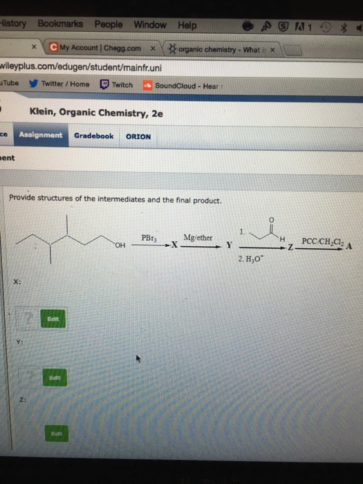 Solved Provide structure of the intermediates and the final | Chegg.com
