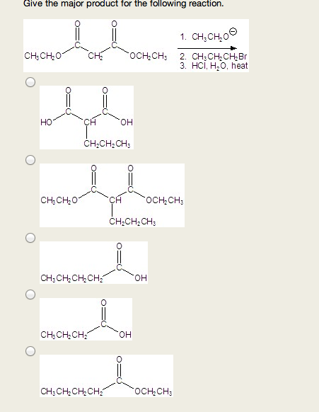 Solved Give the major product for the following reaction. | Chegg.com