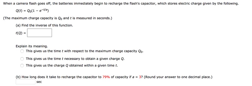 Solved When a camera flash goes off, the batteries | Chegg.com