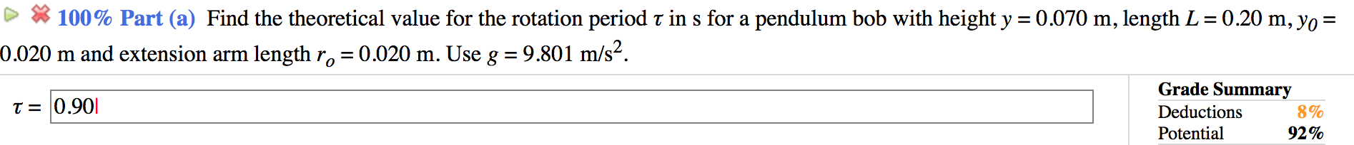 Solved Find the theoretical value for the rotation period | Chegg.com