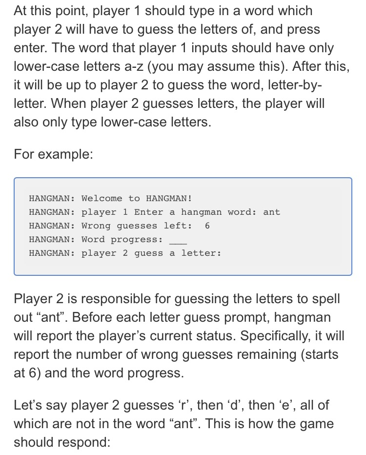 Solved In this assignment you will implement hangman in | Chegg.com