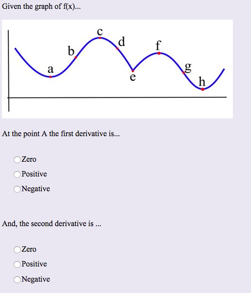Solved If the second derivative of f(x) is equal to zero at | Chegg.com