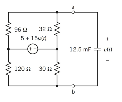 Solved For the circuit below, solve for v(t) for t > 0 . | Chegg.com