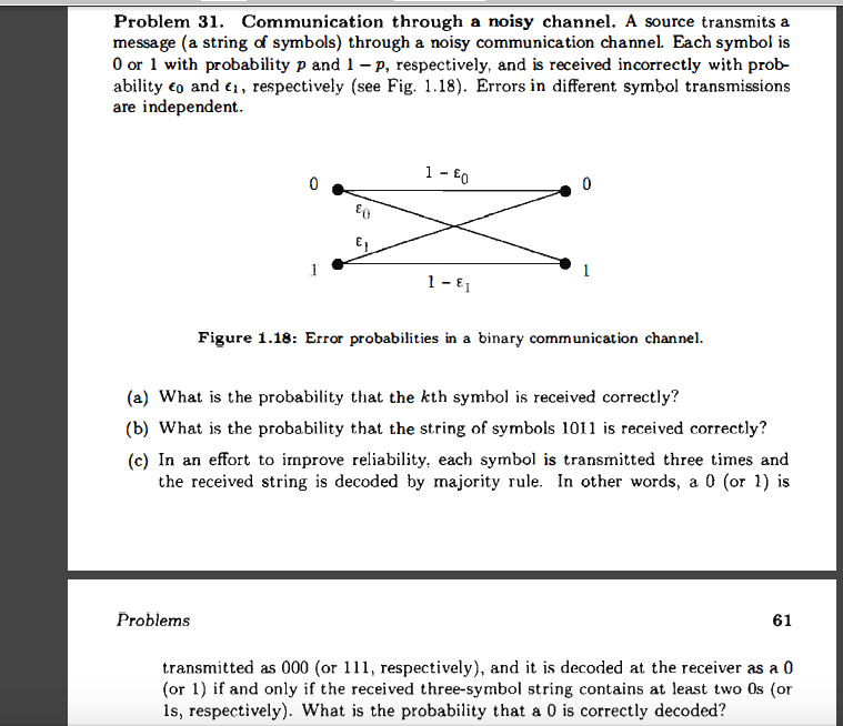 Solved Communication Through A Noisy Channel. A Source | Chegg.com