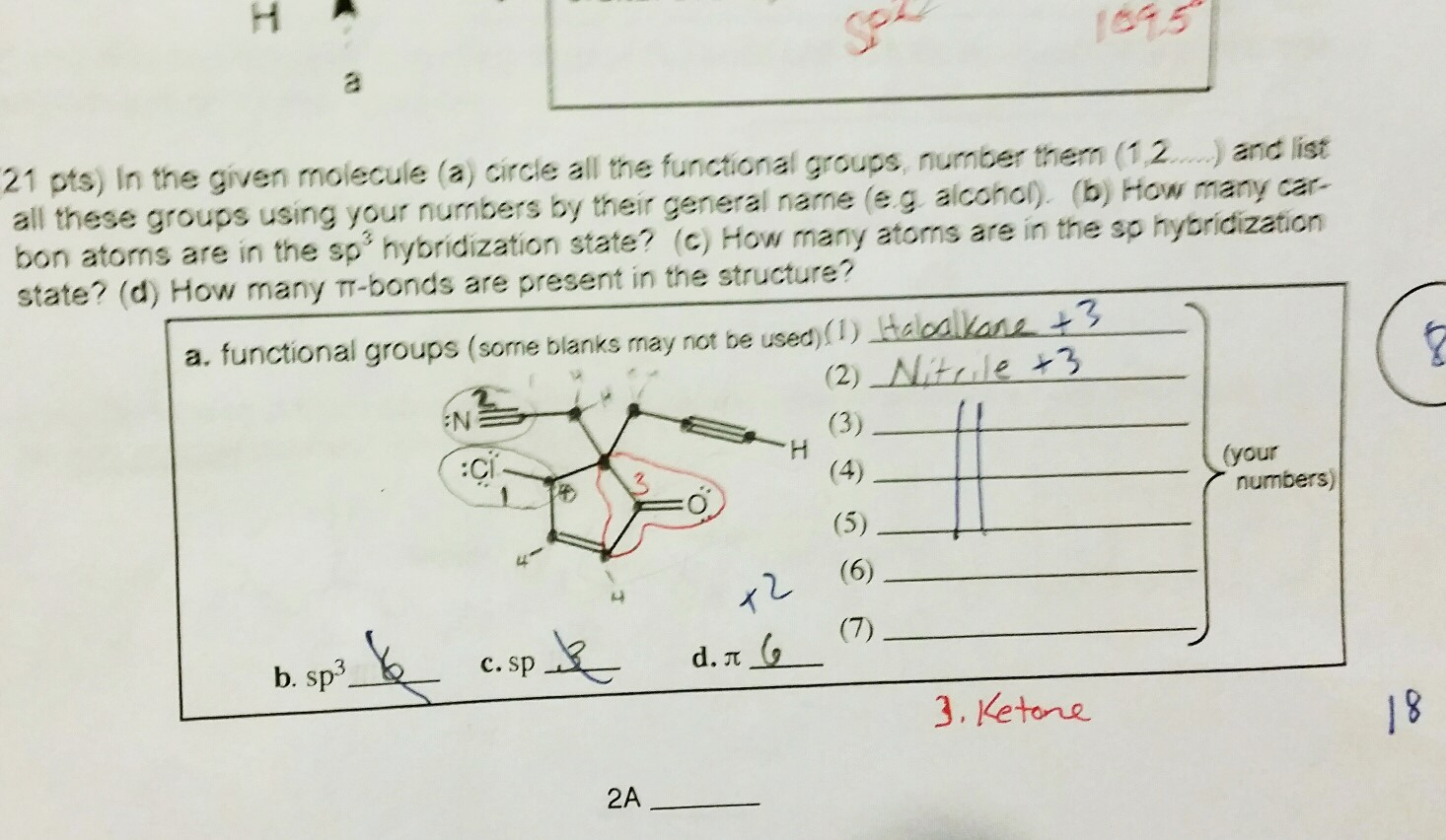 Solved In the given molecule(a) circle all functional | Chegg.com