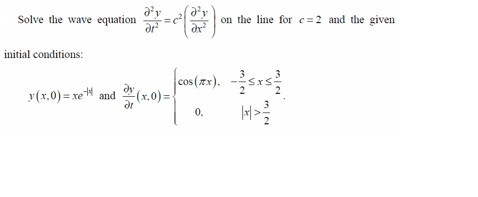 Solved Solve the wave equation partial | Chegg.com