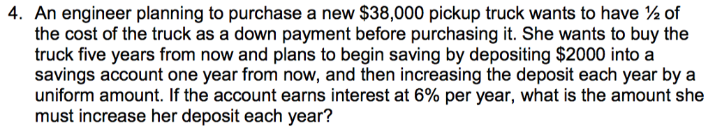 Solved 4. An engineer planning to purchase a new $38,000 | Chegg.com