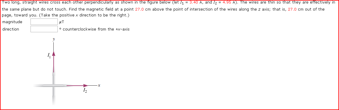 Solved Two long, straight wires cross each other | Chegg.com