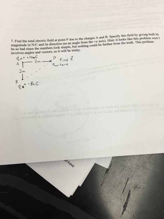 Solved Find the total electric field at point P due to the | Chegg.com