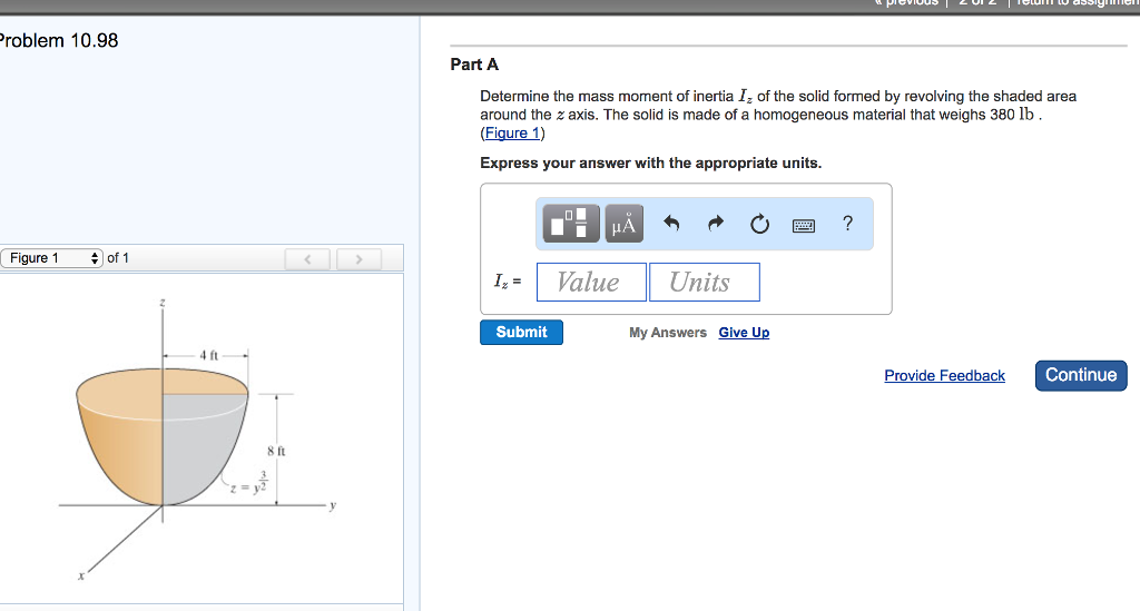 Solved Determine the mass moment of inertia I_z of the solid | Chegg.com