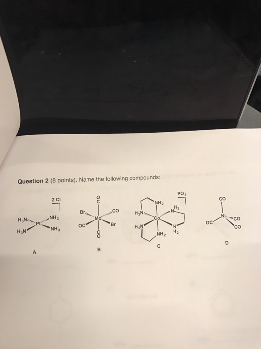 Solved Name The Following Compounds: | Chegg.com