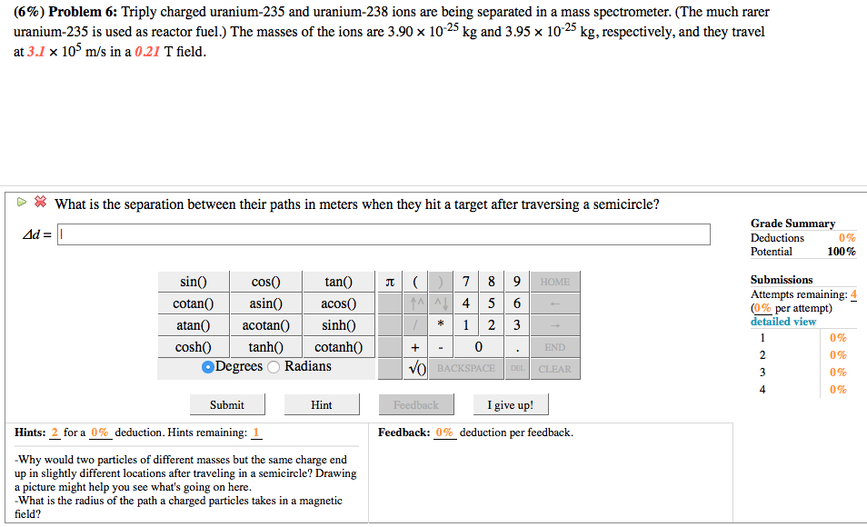 solved-6-problem-6-triply-charged-uranium-235-and-chegg