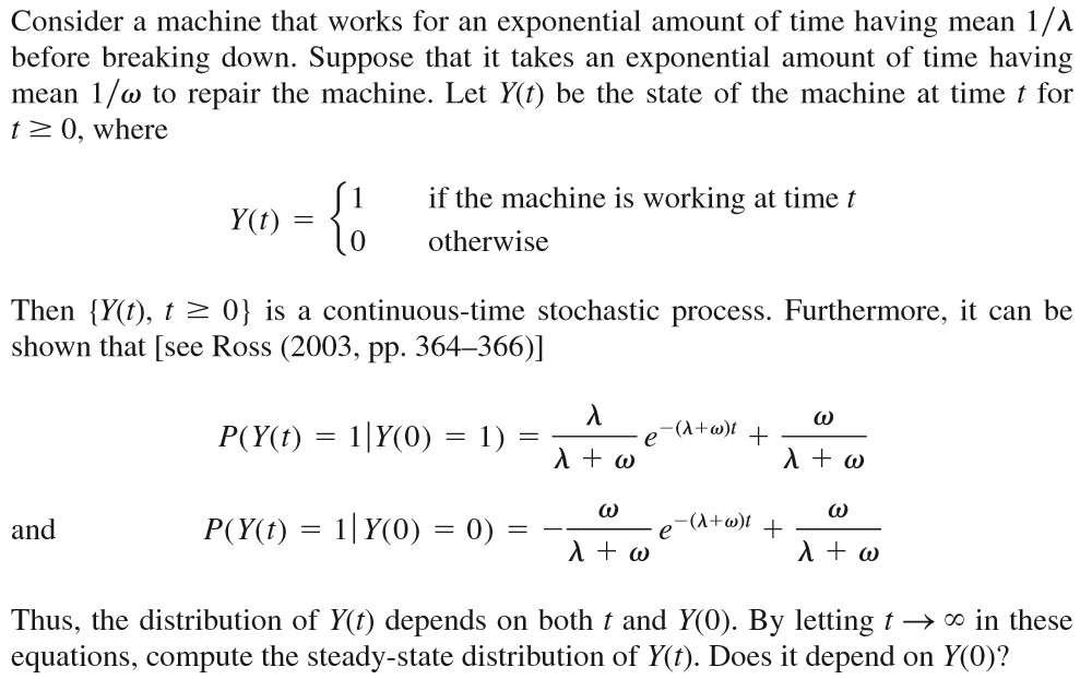 Solved Consider a machine that works for an exponential
