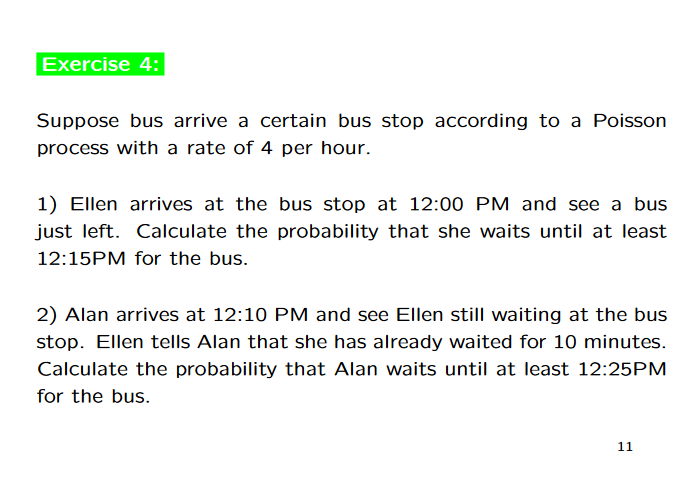 Solved Suppose Bus Arrive A Certain Bus Stop According To A | Chegg.com