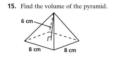 Solved Find the volume of the pyramid. | Chegg.com