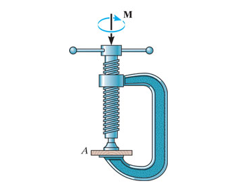 Solved Determine the clamping force on the board A if the | Chegg.com