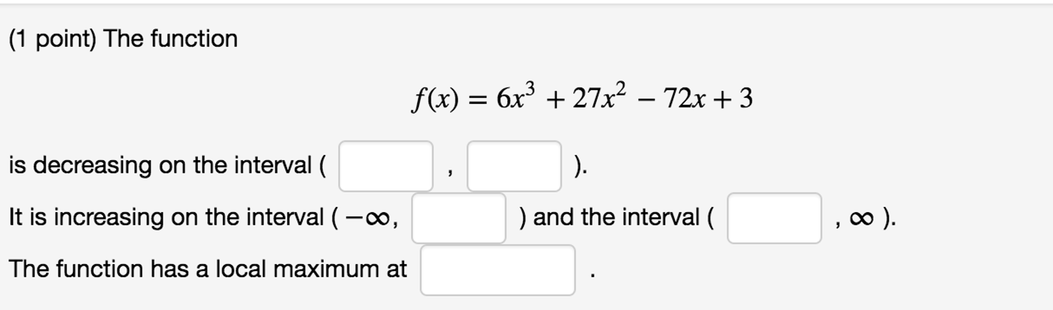 solved-the-function-f-x-6x-3-27x-2-72x-3-is-chegg