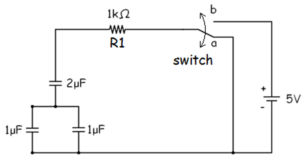 Solved a) Re-draw the circuit and simplify the 3 capacitors | Chegg.com