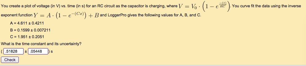 Solved You create a plot of voltage (in V) vs. time (in s) | Chegg.com