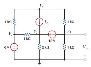 Solved Assuming IA = 42 mA, find Vo using node | Chegg.com