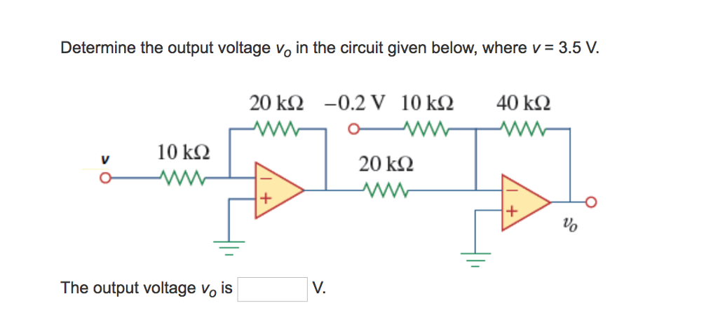 Solved Determine the output voltage vo in the circuit given | Chegg.com