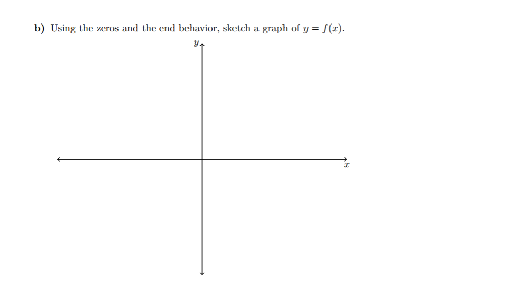 Solved Using the zeros and the end behavior, sketch a graph | Chegg.com