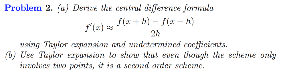 What Is Central Difference Formula