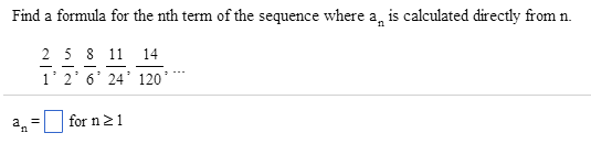 nth term sequence formula