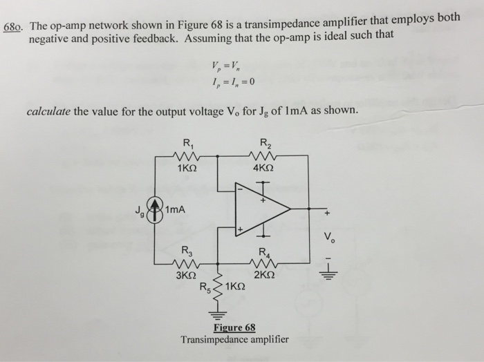 Solved The opamp network shown in Figure 68 is a